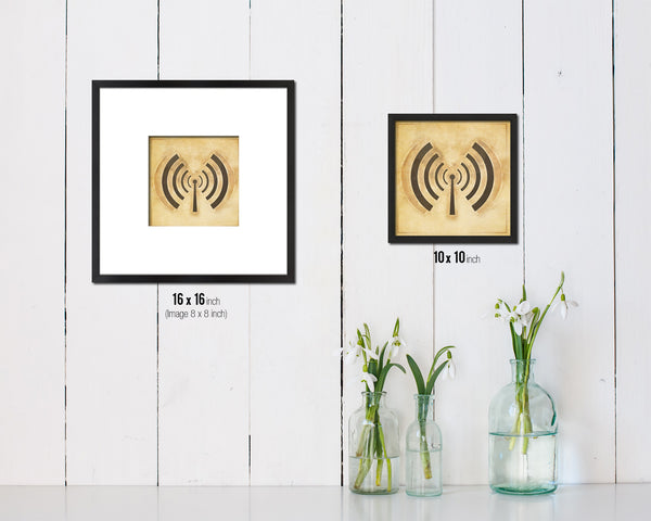 Wifi Internet Punctuation Symbol Framed Print Home Decor Wall Art English Teacher Gifts