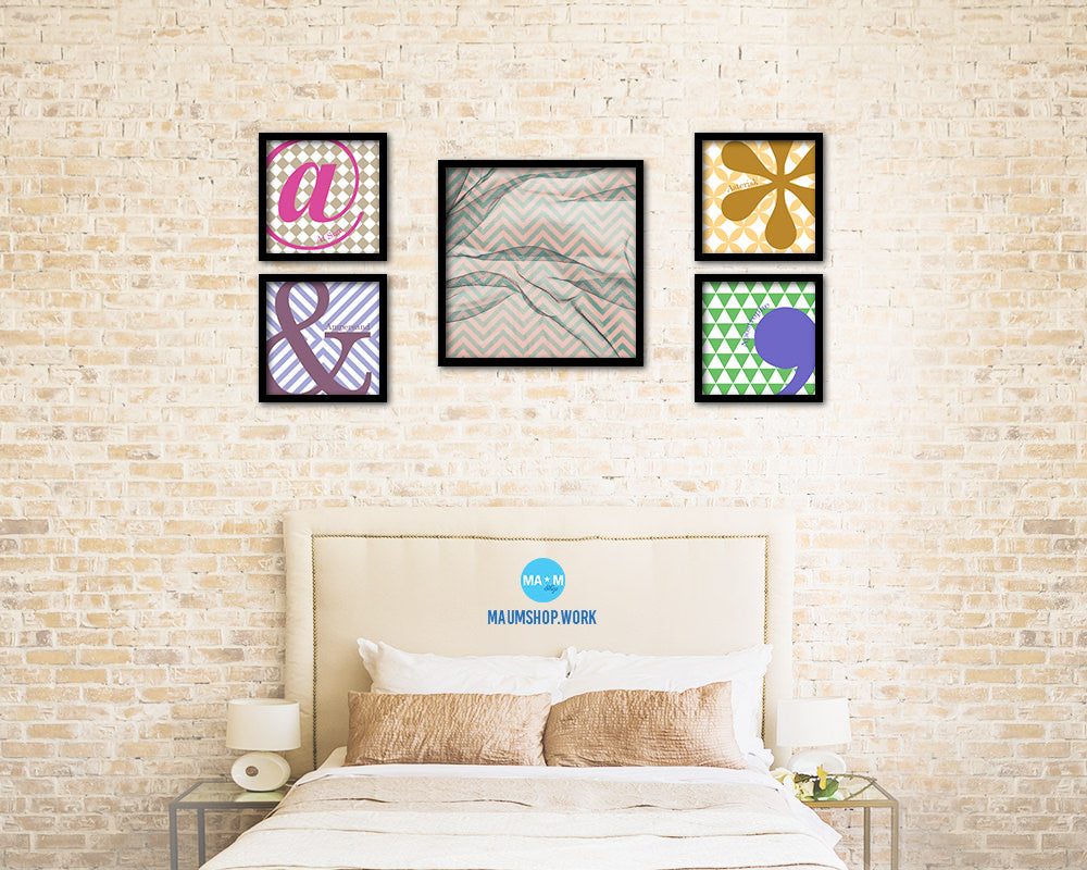 Geometric Abstract Artwork Wood Frame Gifts Modern Wall Decor Art Prints