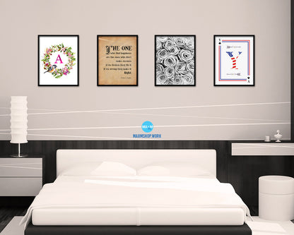 The ones who find happiness are the ones Quote Paper Artwork Framed Print Wall Decor Art