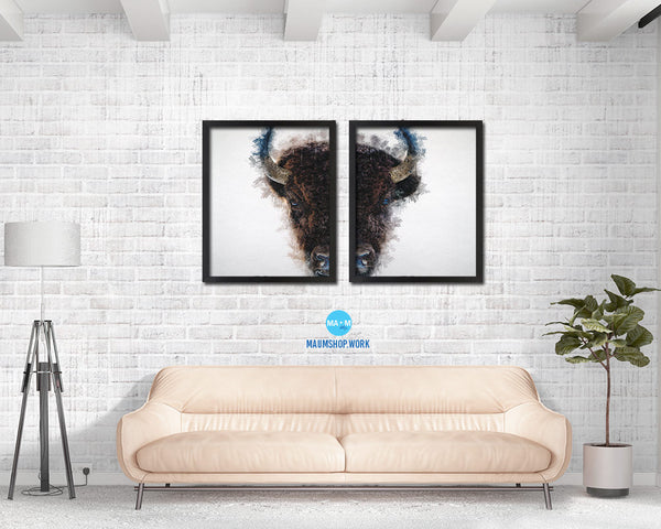 Buffuro Animal Painting Print Framed Art Home Wall Decor Gifts