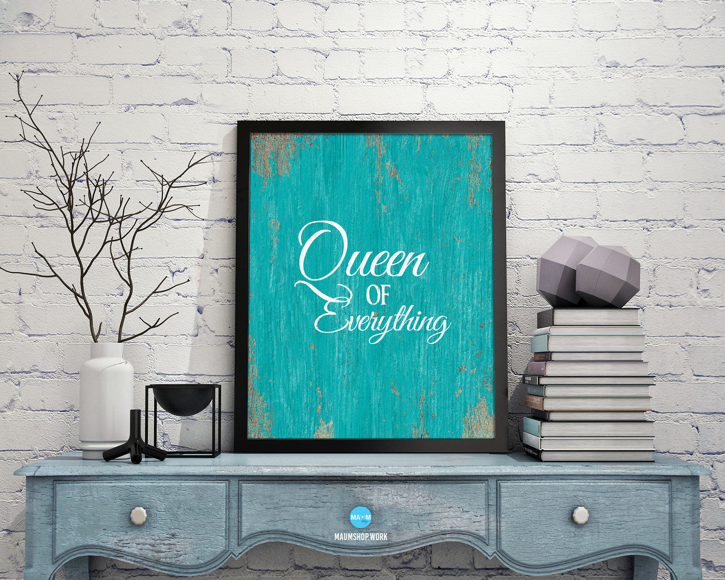 Queen of Everythig Rainbow Pride Peace Right Justice Poster Wood Framed Wall Decor Print Gifts