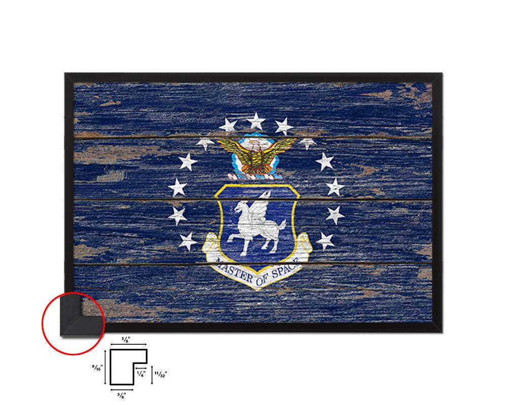 50th Space Wing Vintage Emblem Flag Wood Frame Paper Print Wall Art Decor Gifts