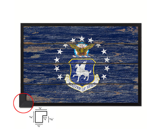 50th Space Wing Vintage Emblem Flag Wood Frame Paper Print Wall Art Decor Gifts