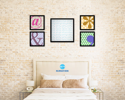 Abstract Aqua Artwork Wood Frame Gifts Modern Wall Decor Art Prints