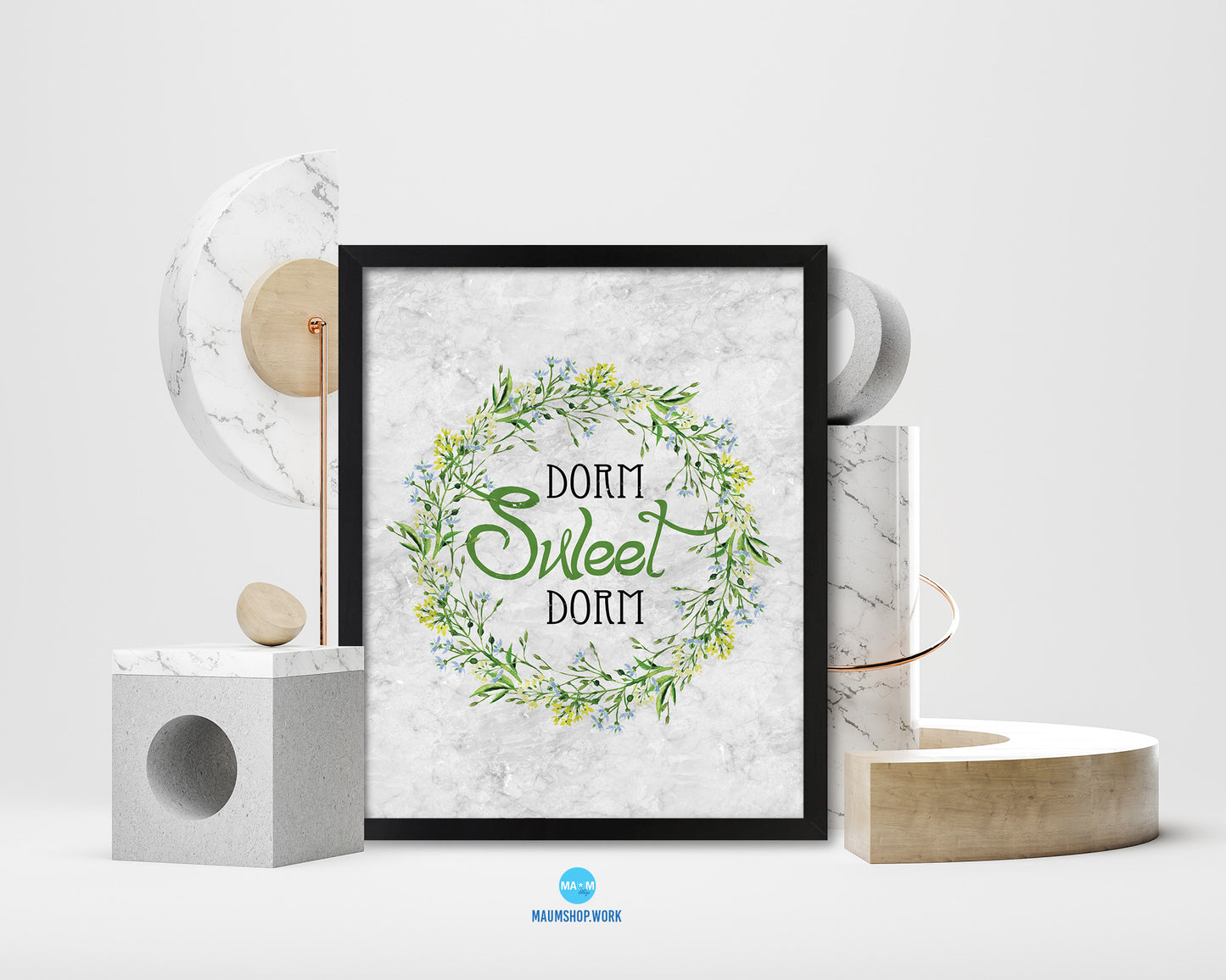 Dorm Sweet Dorm Quote Framed Print Wall Art Decor Gifts