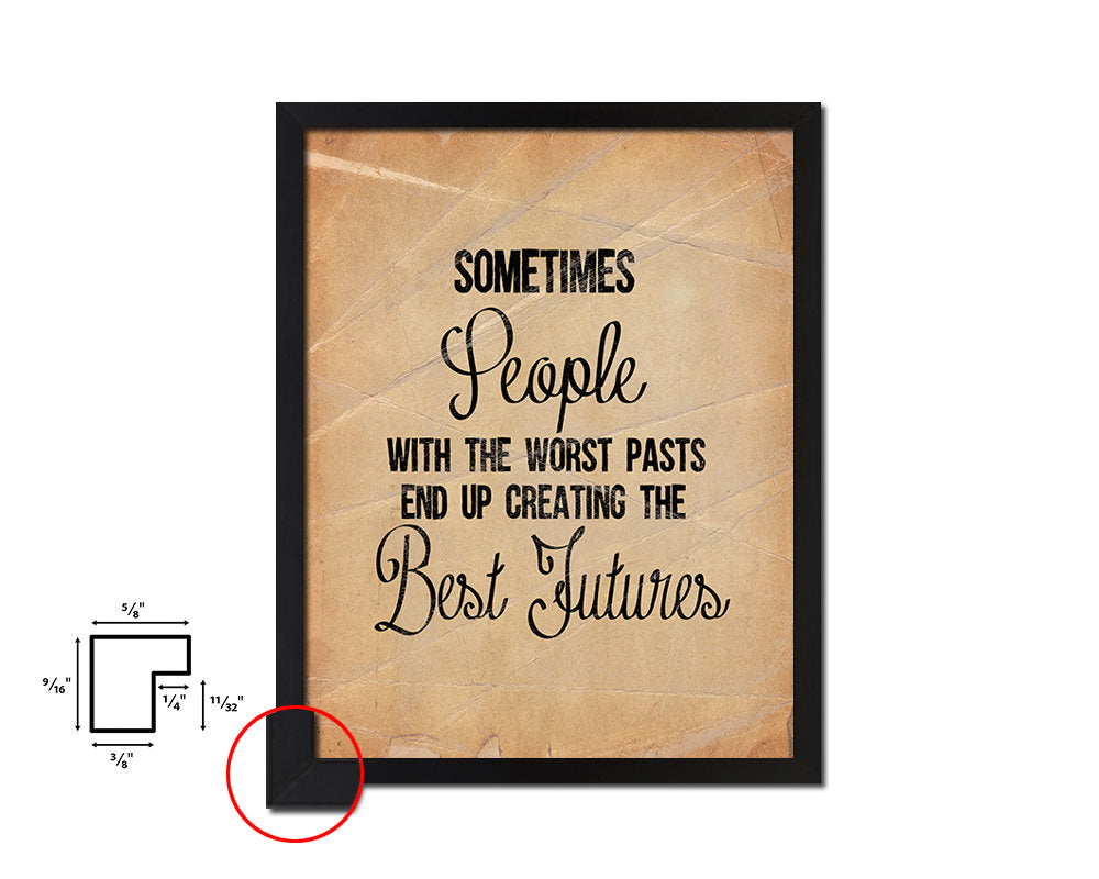 Sometimes I get sad insecure jealous Quote Paper Artwork Framed Print Wall Decor Art