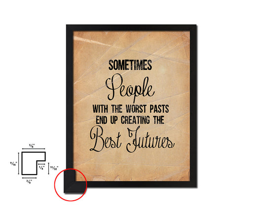 Sometimes I get sad insecure jealous Quote Paper Artwork Framed Print Wall Decor Art