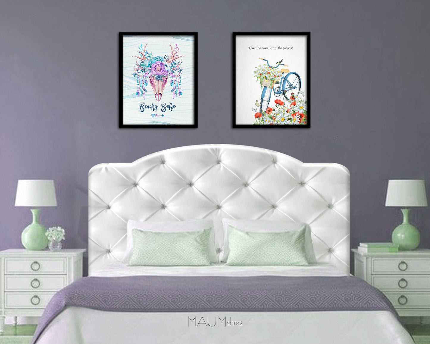 Over the river & thru the woods Quote Framed Print Wall Decor Art Gifts