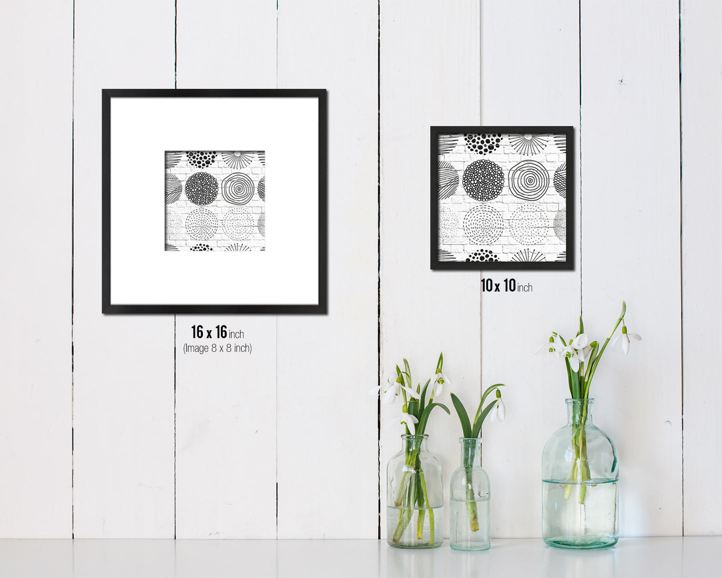 Shape Abstract Artwork Wood Frame Gifts Modern Wall Decor Art Prints