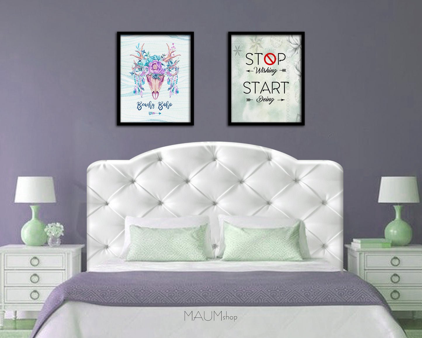 Stop wishing start doing Quote Framed Print Wall Decor Art Gifts