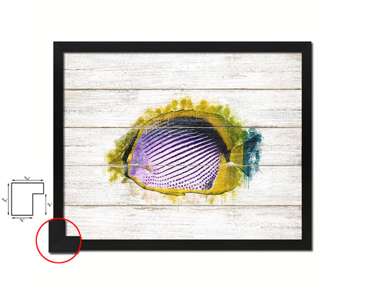 Tropical Fish Framed Print Modern Restaurant Sushi Bar Modern Watercolor Wall Art Decor