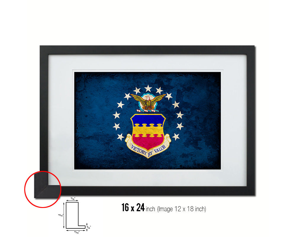 20th Fighter Wing Emblem Paper Texture Flag Framed Prints Home Decor Wall Art Gifts