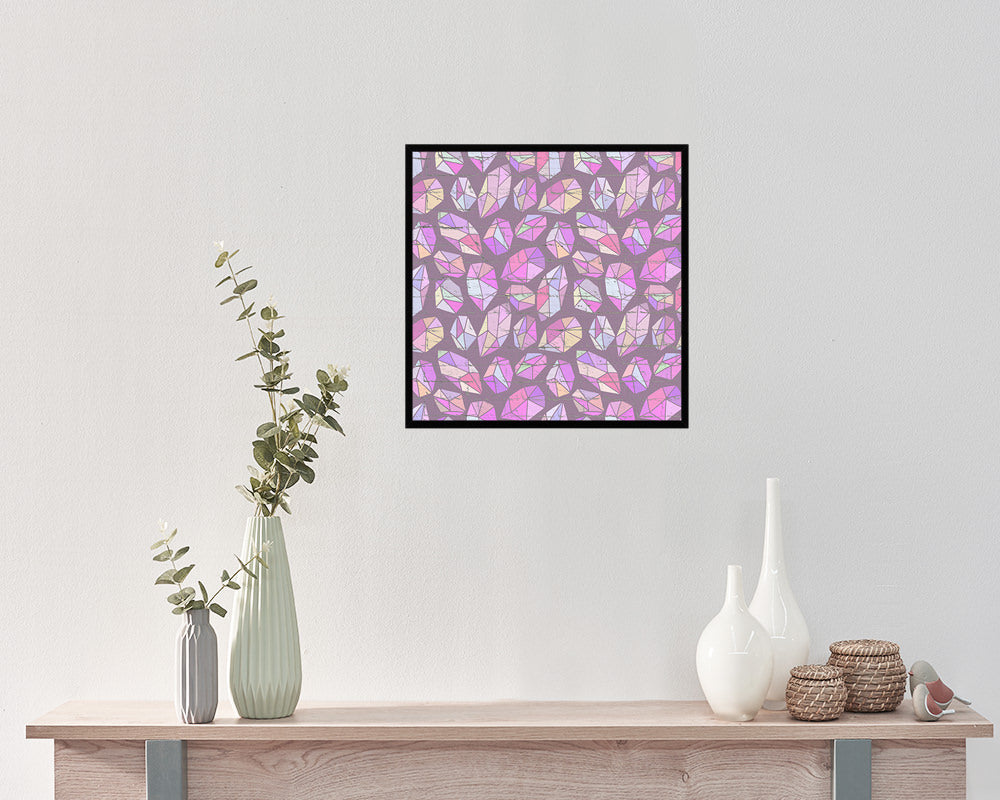 Abstract Pink Artwork Wood Frame Gifts Modern Wall Decor Art Prints