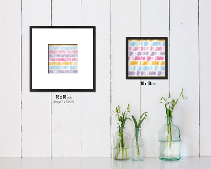Abstract Line Artwork Wood Frame Gifts Modern Wall Decor Art Prints