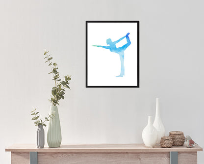 King Dancer Natarajasana Yoga Wood Framed Print Wall Decor Art Gifts