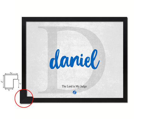 Daniel Personalized Biblical Name Plate Art Framed Print Kids Baby Room Wall Decor Gifts