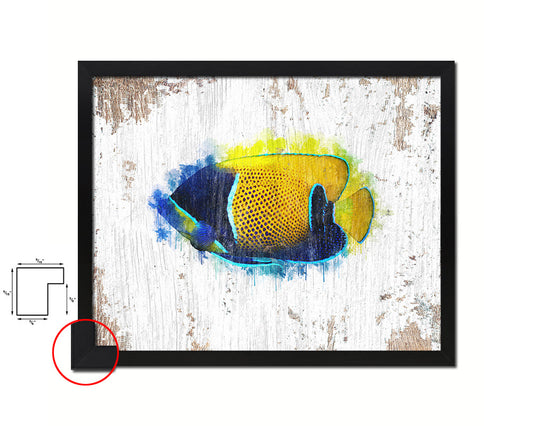 Tropical Fish Framed Print Modern Restaurant Sushi Bar Modern Watercolor Wall Art Decor