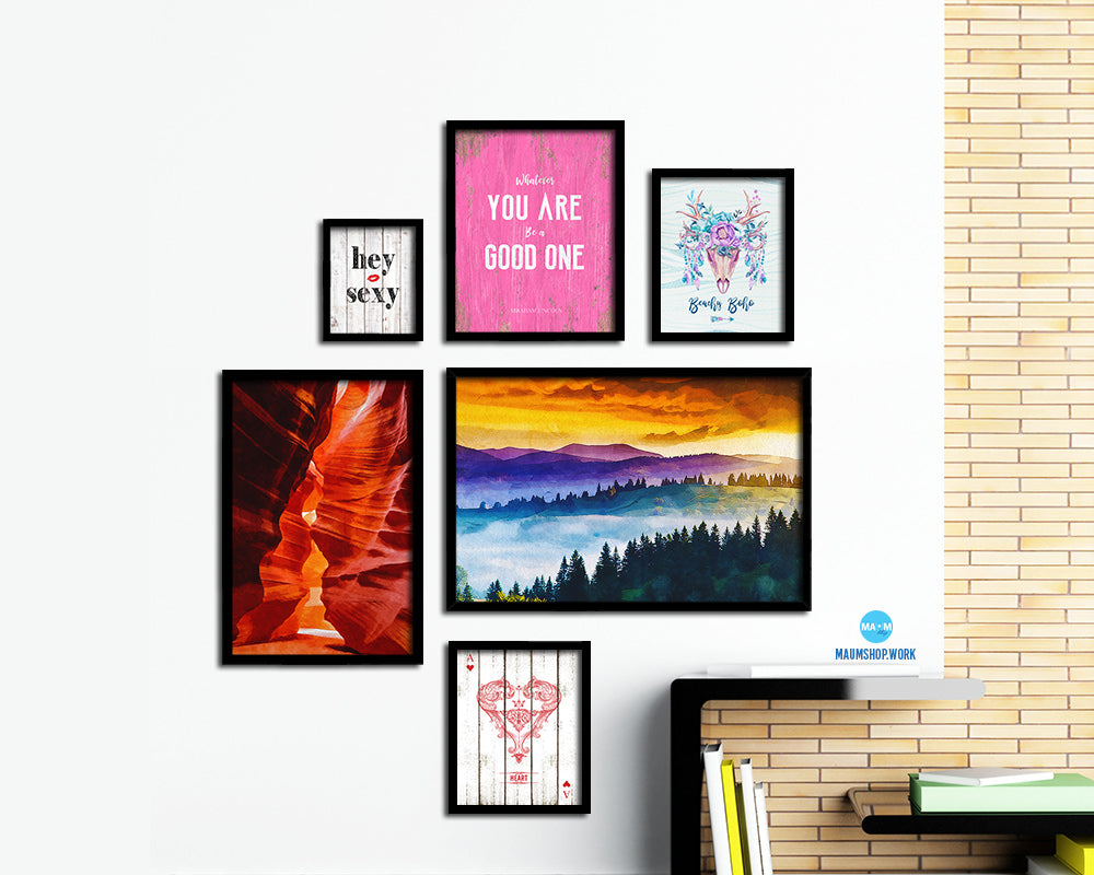 Ukraine Europe Majestic Sunset Mountains Overcast Sky Storm Carpathian Landscape Painting Print Art