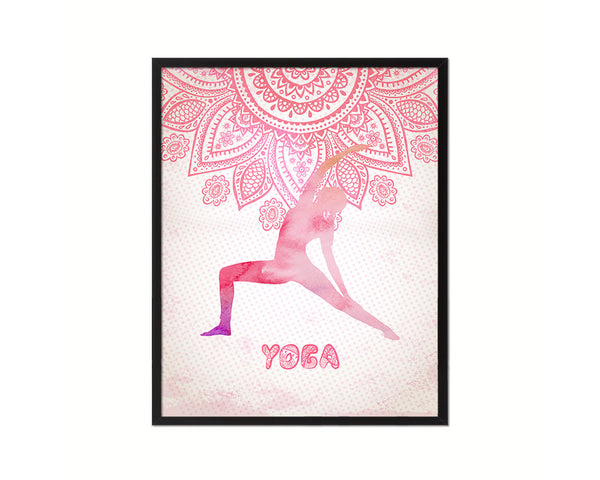 Parighasana Yoga Wood Framed Print Wall Decor Art Gifts
