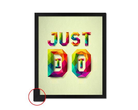 Just do it Quote Framed Print Wall Decor Art Gifts