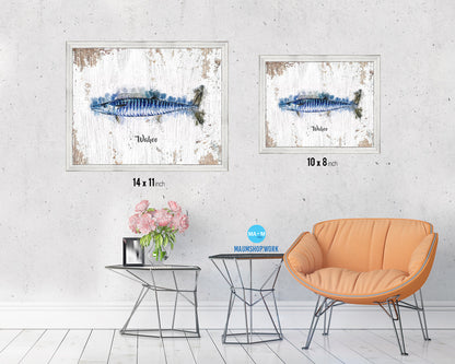 Wahoo Fish Framed Prints Modern Restaurant Sushi Bar Watercolor Wall Art Decor