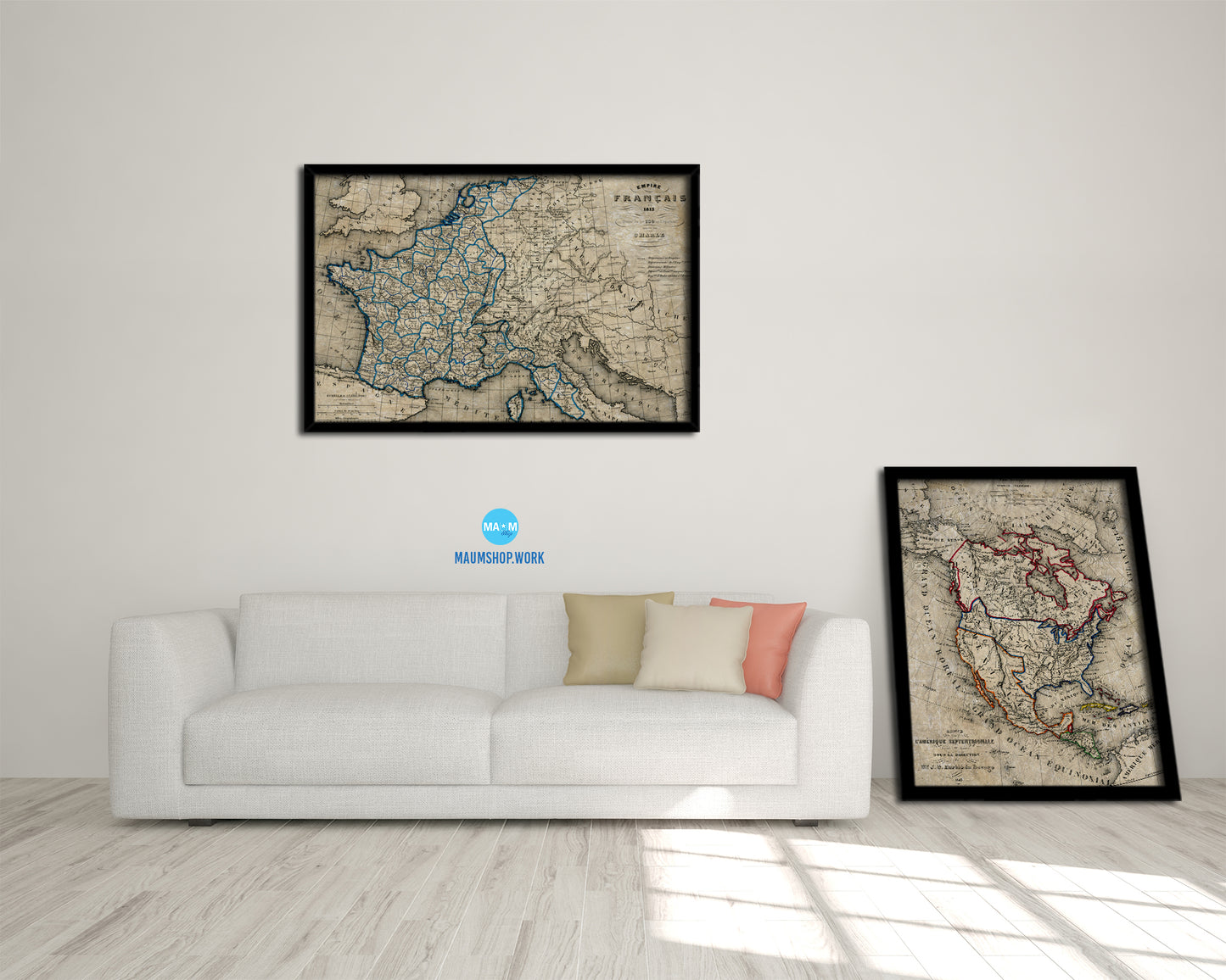 France at the time of the Revolution 1846 Historical Map Framed Print Art Wall Decor Gifts