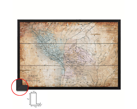 Switzerland Antique Map Framed Print Art Wall Decor Gifts