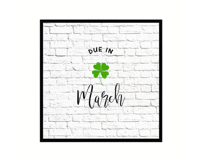 Baby Due In March Pregnancy Announcement Personalized Frame Print Wall Decor Art Gifts