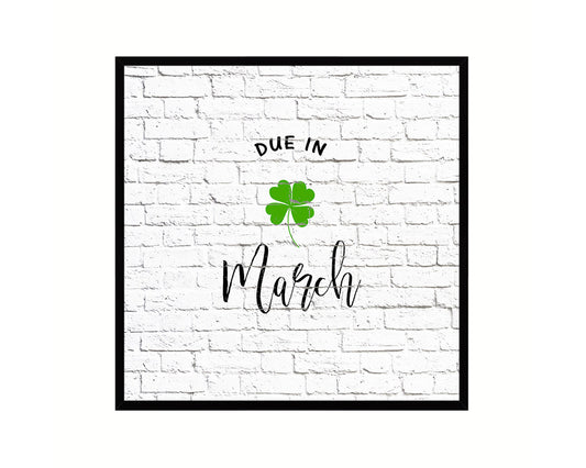 Baby Due In March Pregnancy Announcement Personalized Frame Print Wall Decor Art Gifts