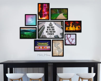 Those who trust in the Lord will find new strength, Isaiah 40:31 Bible Verse Scripture Framed Art