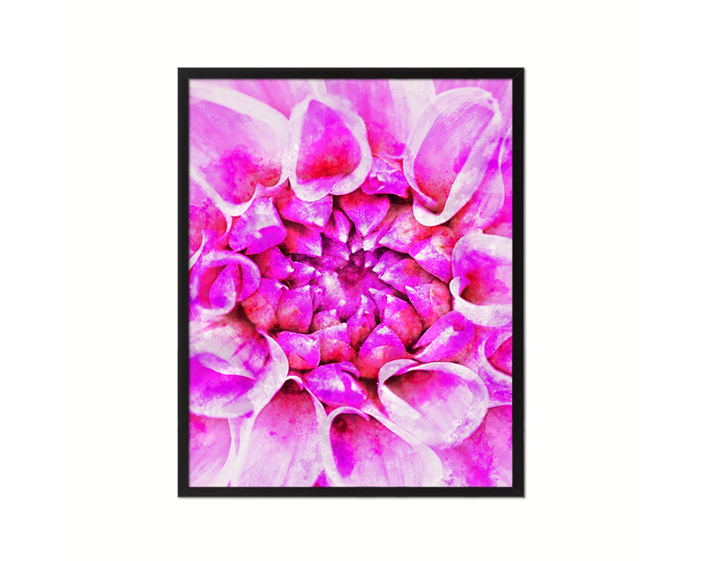 Chrysanthemum Pink Flower Wood Framed Paper Print Wall Decor Art Gifts