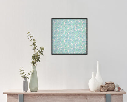 Abstract Aqua Artwork Wood Frame Gifts Modern Wall Decor Art Prints