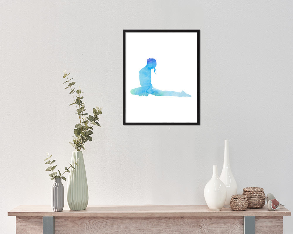 Up Dog Yoga Wood Framed Print Wall Decor Art Gifts