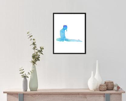 Up Dog Yoga Wood Framed Print Wall Decor Art Gifts