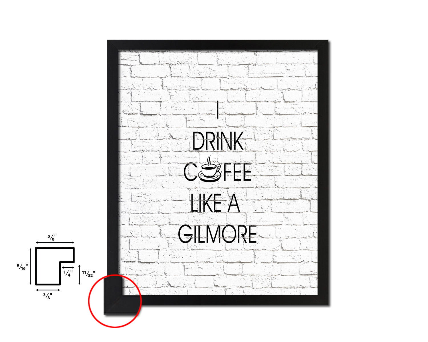 I drink coffee like a gilmore Quote Framed Artwork Print Wall Decor Art Gifts