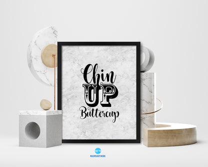 Chin up buttercup Western Quote Framed Print Wall Art Decor Gifts