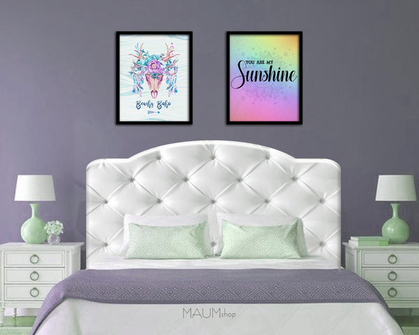 You are my sunshine Quote Framed Print Wall Decor Art Gifts