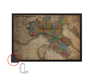 North Iitaly Vintage Map Framed Print Art Wall Decor Gifts