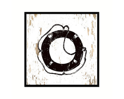 Buoy Nautical Wood Framed Gifts Ocean Beach Fishing Home Decor Wall Art Prints