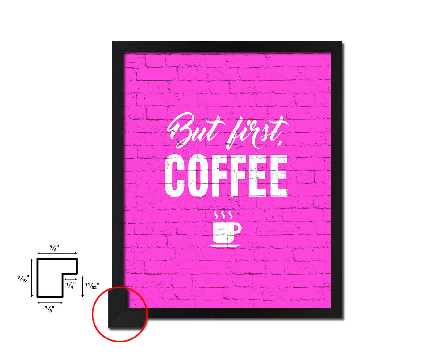 But first, coffee Quotes Framed Print Home Decor Wall Art Gifts