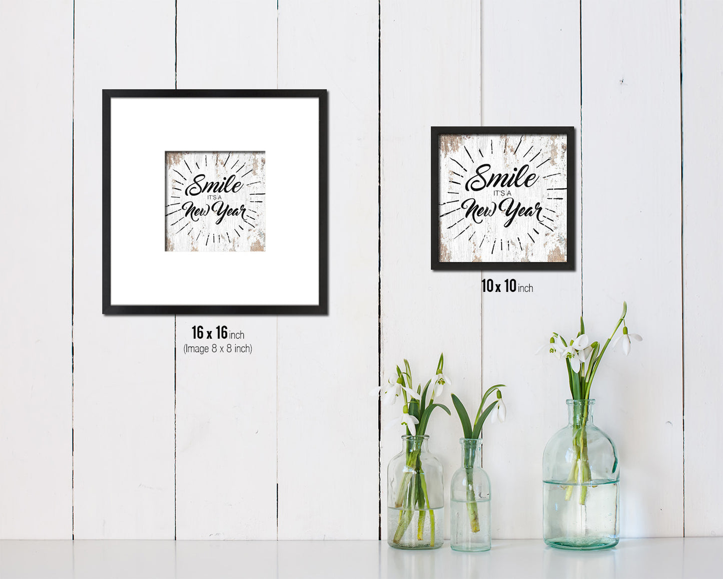 Smile it's a new year Quote Framed Print Home Decor Wall Art Gifts