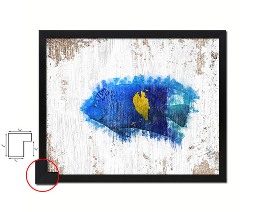 Tropical Fish Framed Print Modern Restaurant Sushi Bar Modern Watercolor Wall Art Decor