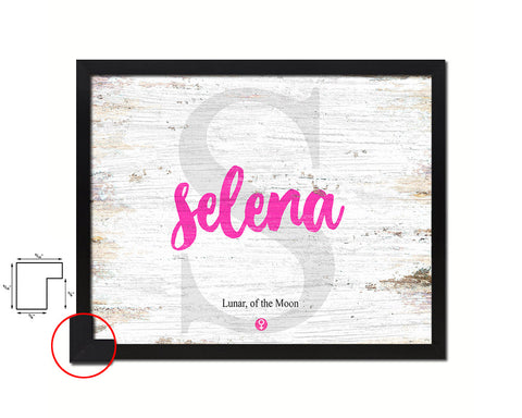 Selena Personalized Biblical Name Plate Art Framed Print Kids Baby Room Wall Decor Gifts