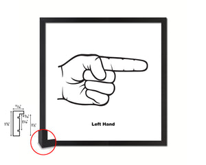 Left Hand Punctuation Symbol Framed Print Home Decor Wall Art English Teacher Gifts