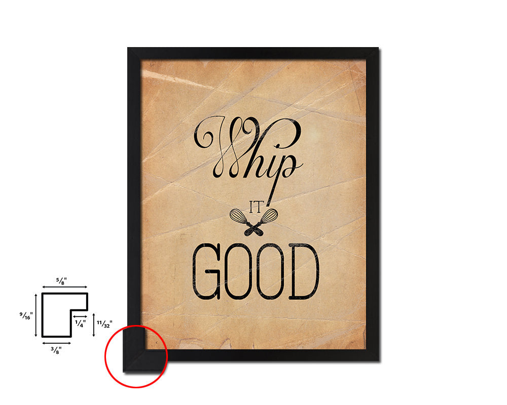 Whip it good Quote Paper Artwork Framed Print Wall Decor Art