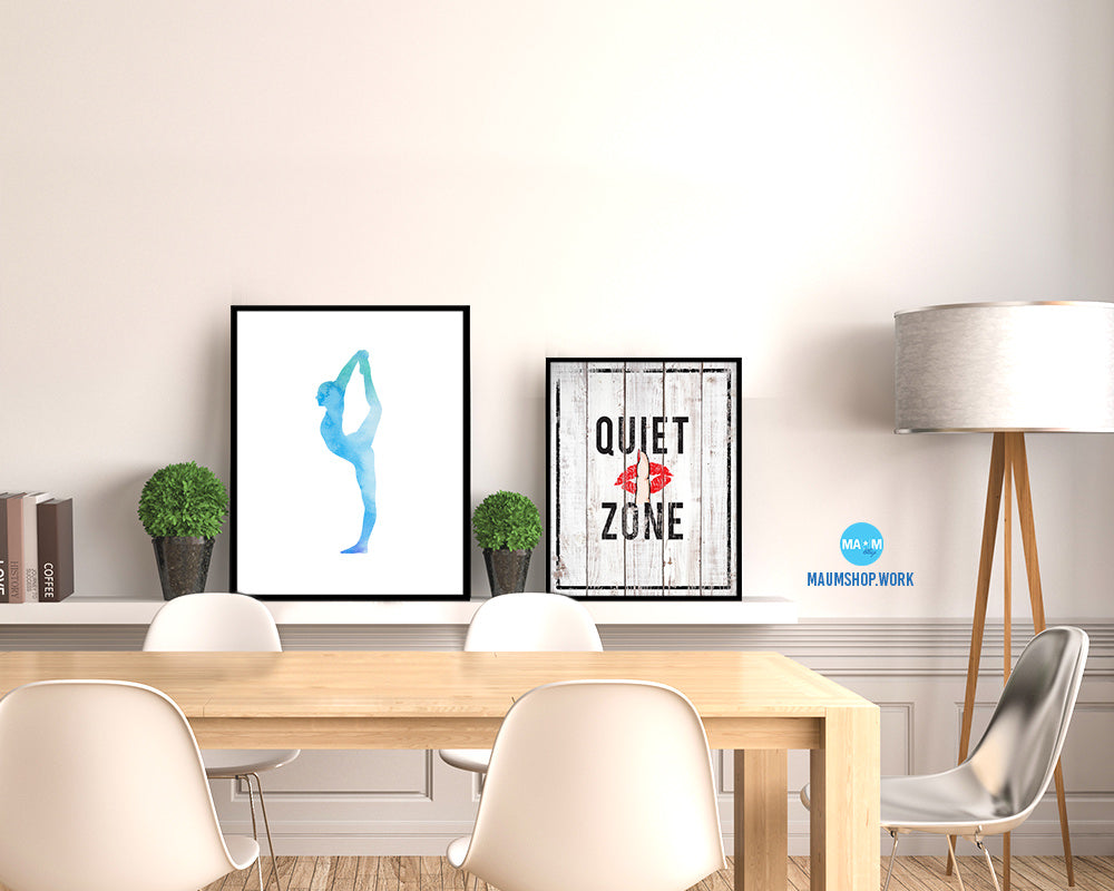 Gymnastic yoga Contorsionist practicing Yoga Wood Framed Print Wall Decor Art Gifts