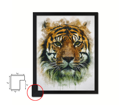 Tiger Animal Painting Print Framed Art Home Wall Decor Gifts