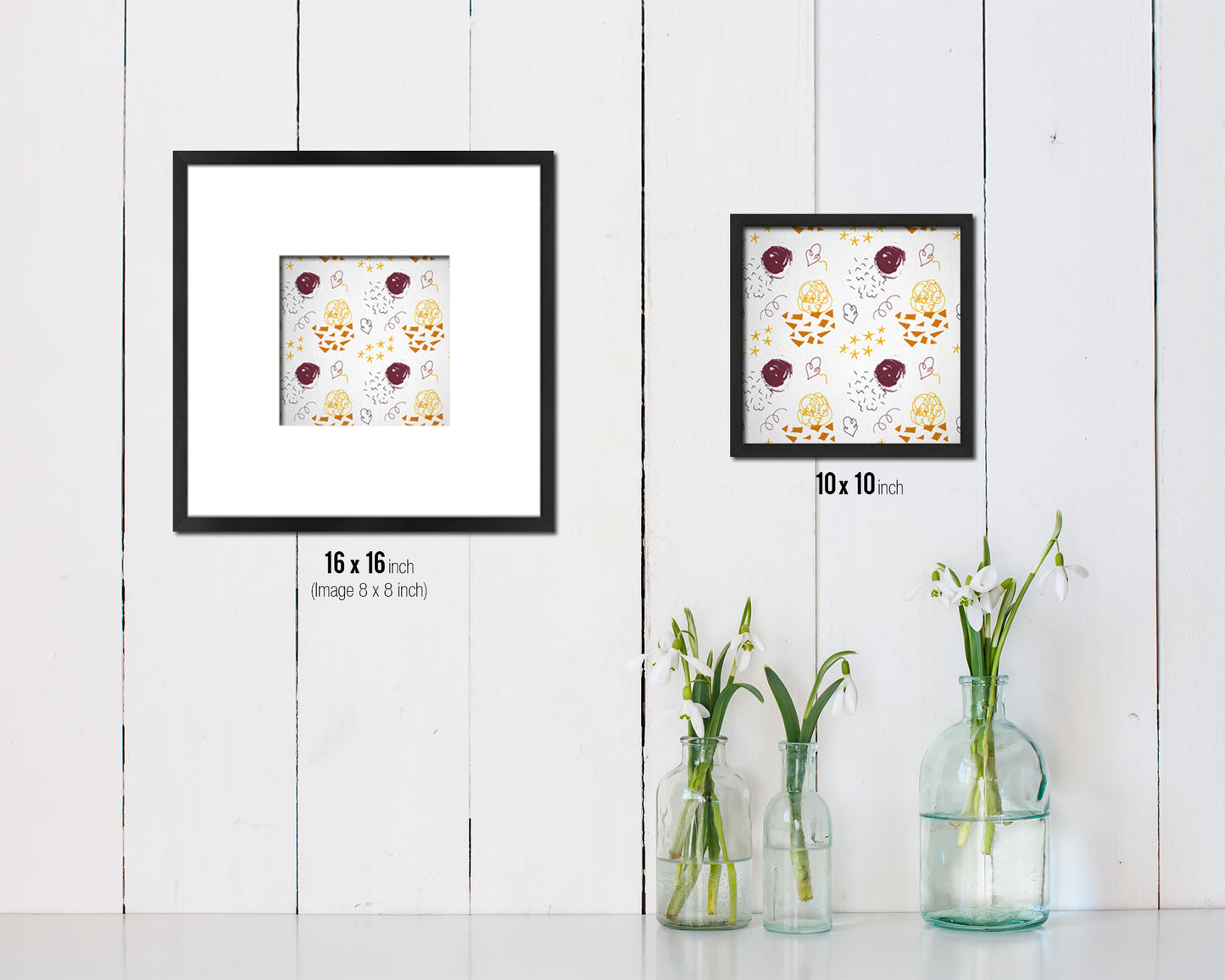 Abstract Painting Artwork Wood Frame Gifts Modern Wall Decor Art Prints