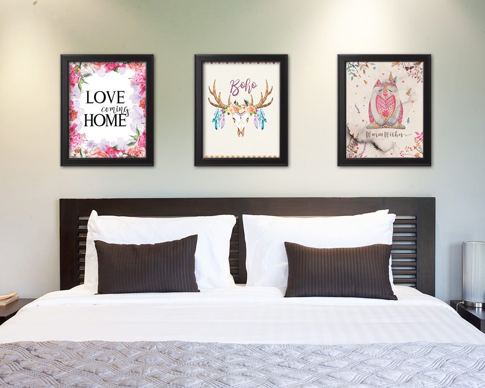 Love coming home Quote Framed Print Home Decor Wall Art Gifts