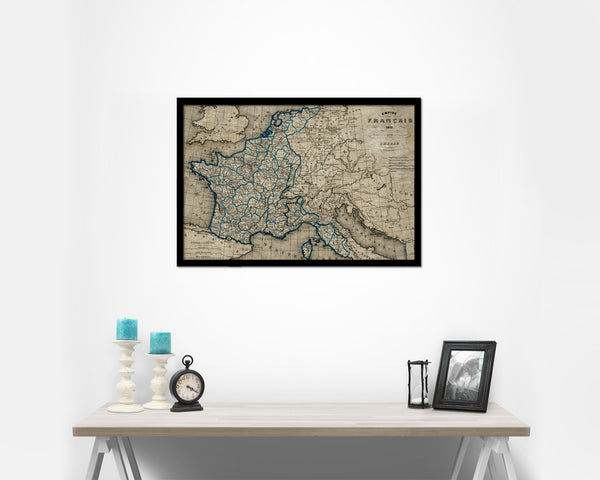 France at the time of the Revolution 1846 Historical Map Framed Print Art Wall Decor Gifts
